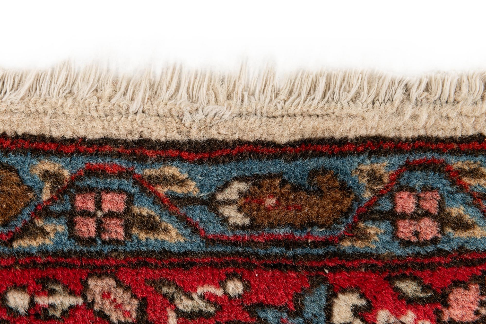 6' 11 x 9' 9 Hand Knotted Varamin Wool Rug