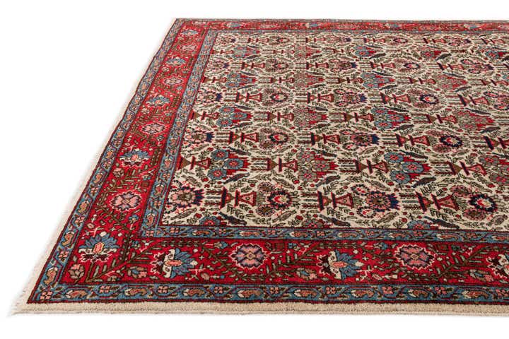 6' 11 x 9' 9 Hand Knotted Varamin Wool Rug