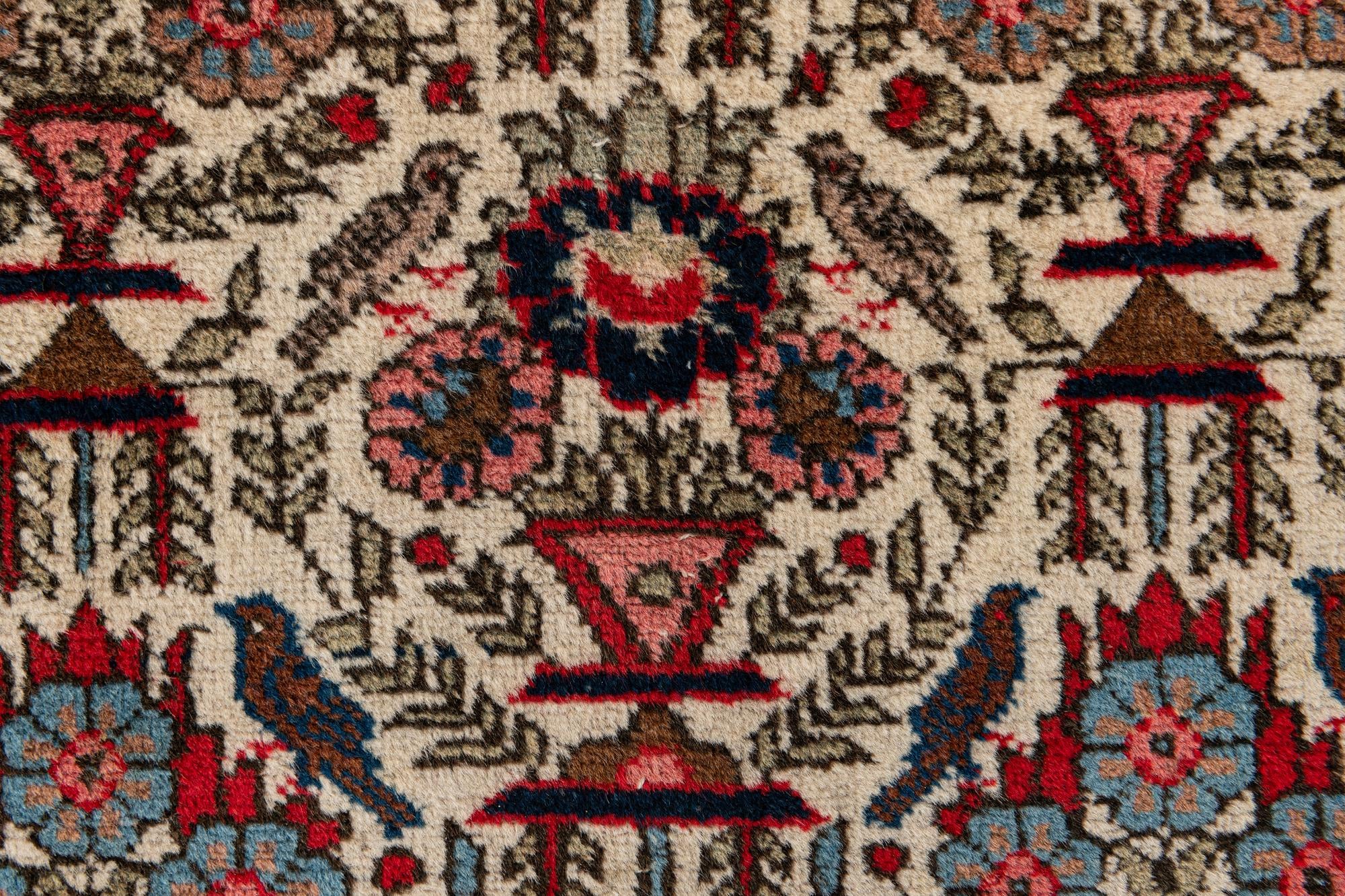 6' 11 x 9' 9 Hand Knotted Varamin Wool Rug