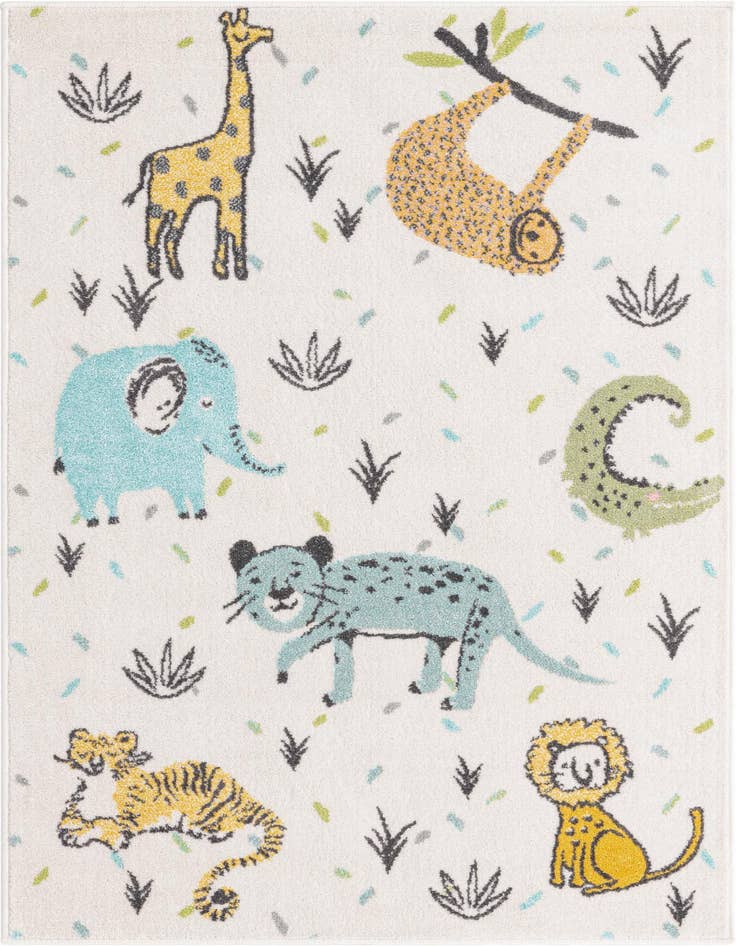 Detail image of 4' x 6' Animals Whimsy Kids Rug