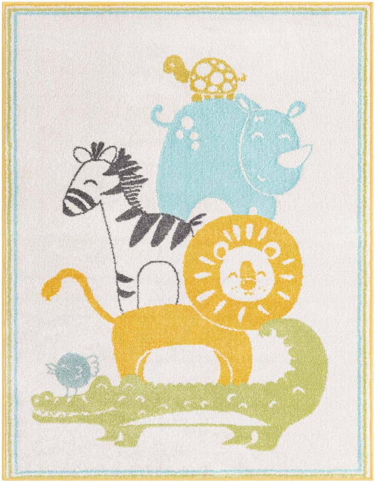 Detail image of 4' x 6' Animals Whimsy Kids Rug