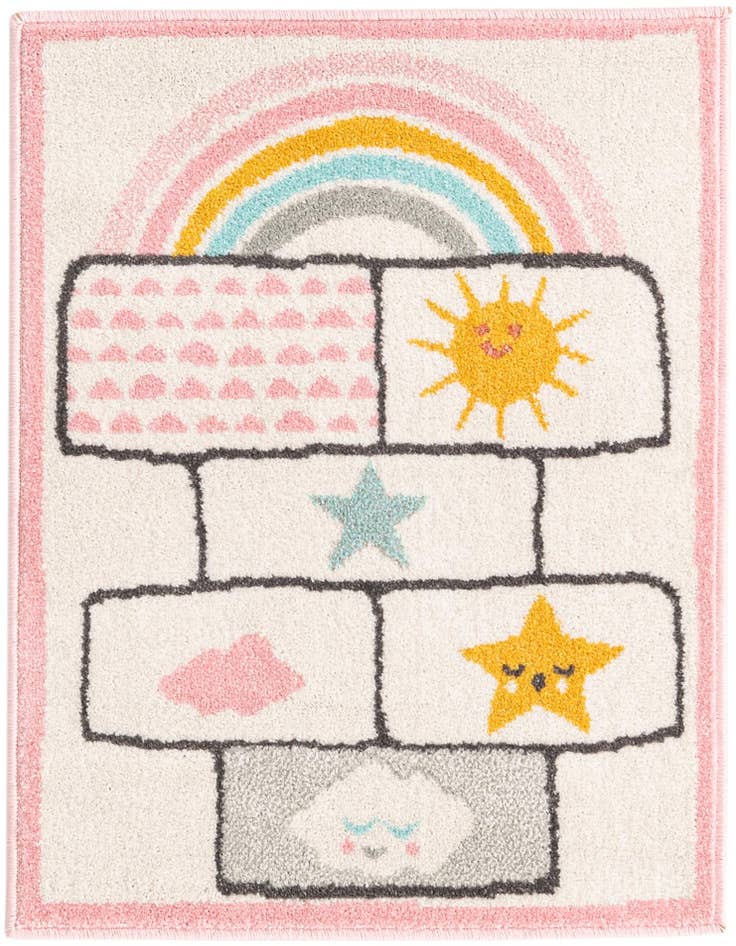 Detail image of 2' 2 x 3' Hopscotch Whimsy Kids Rug