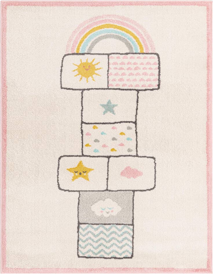Detail image of 4' x 6' Hopscotch Whimsy Kids Rug