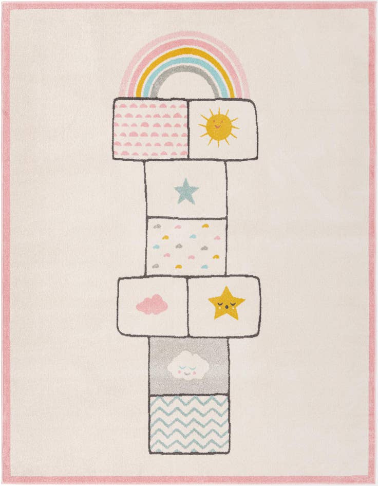 Detail image of 7' 10 x 10' Hopscotch Whimsy Kids Rug