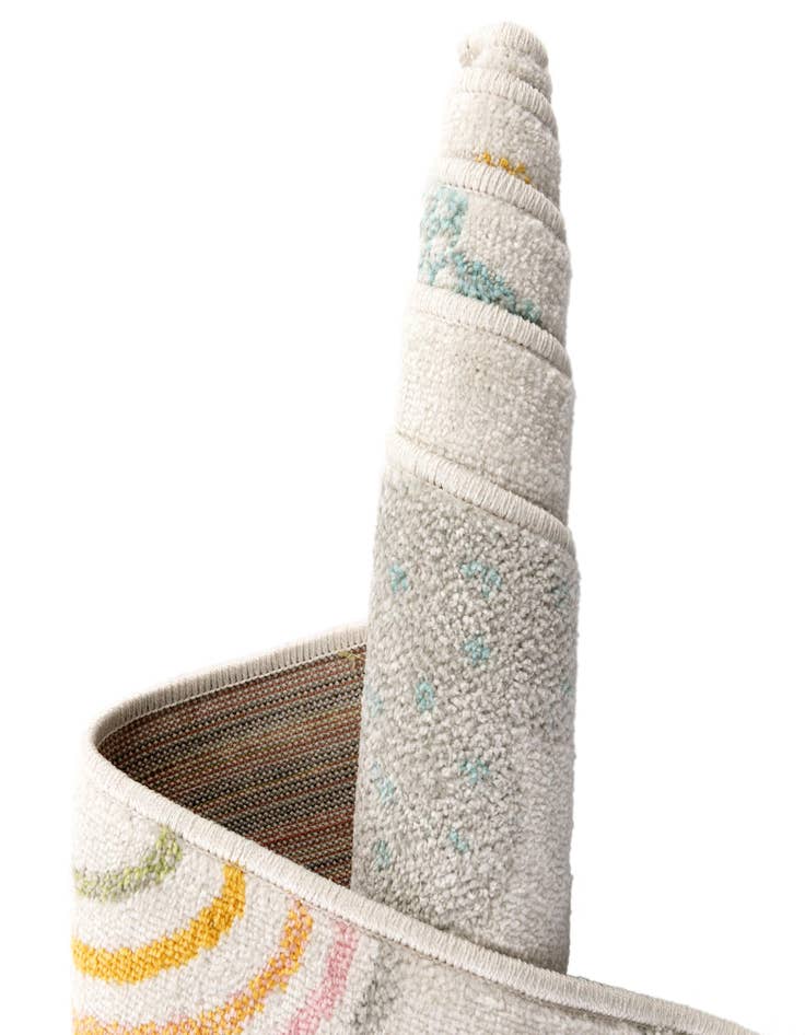 Detail image of 7' 10 x 10' Clouds and Rainbows Whimsy Kids Rug