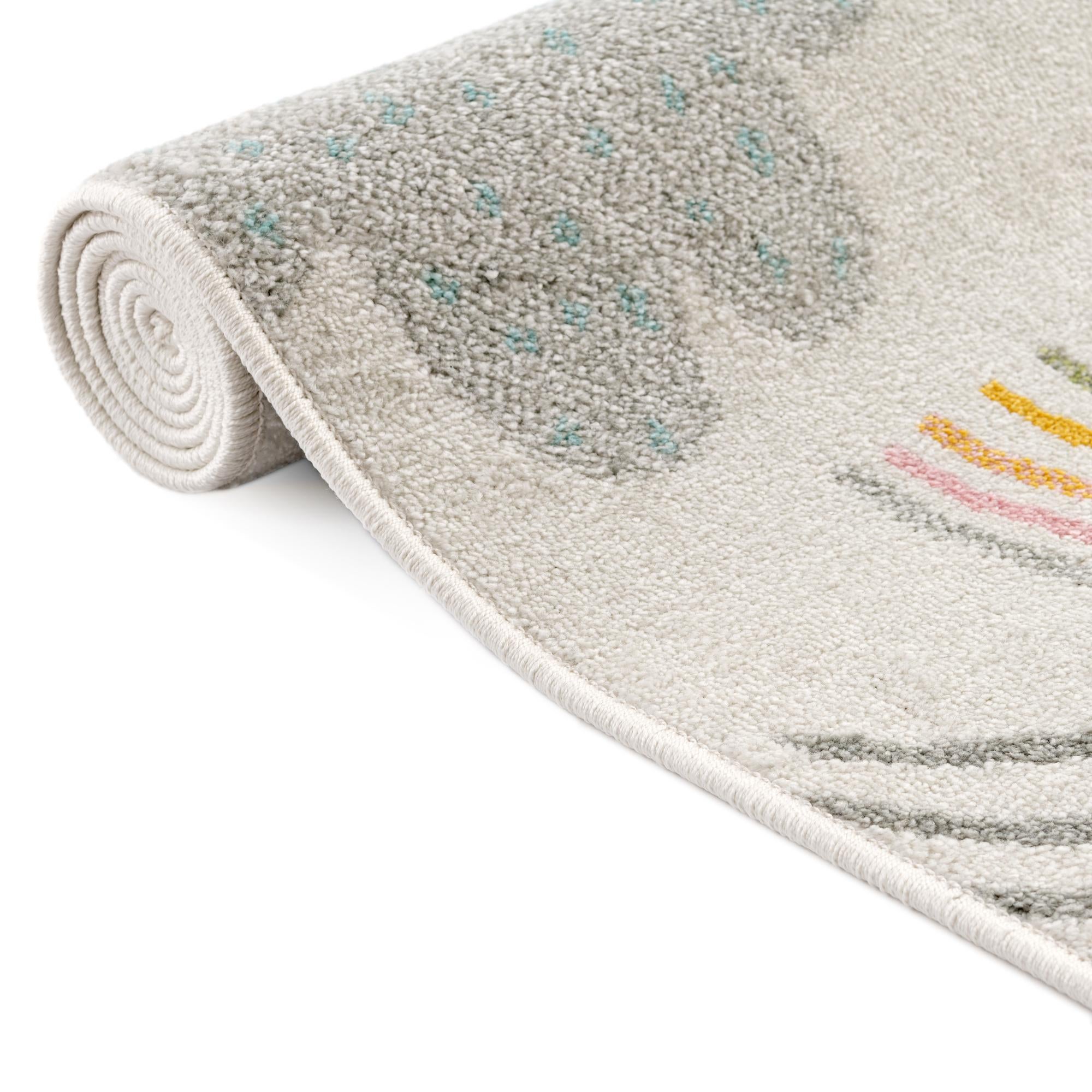 2' 2 x 3' Clouds and Rainbows Whimsy Kids Rug