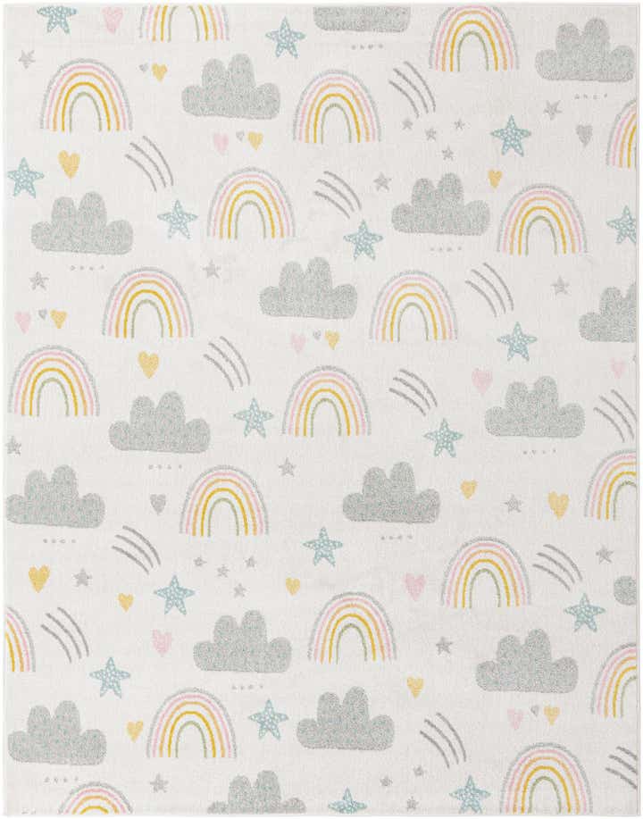 7' 10 x 10' Clouds and Rainbows Whimsy Kids Rug