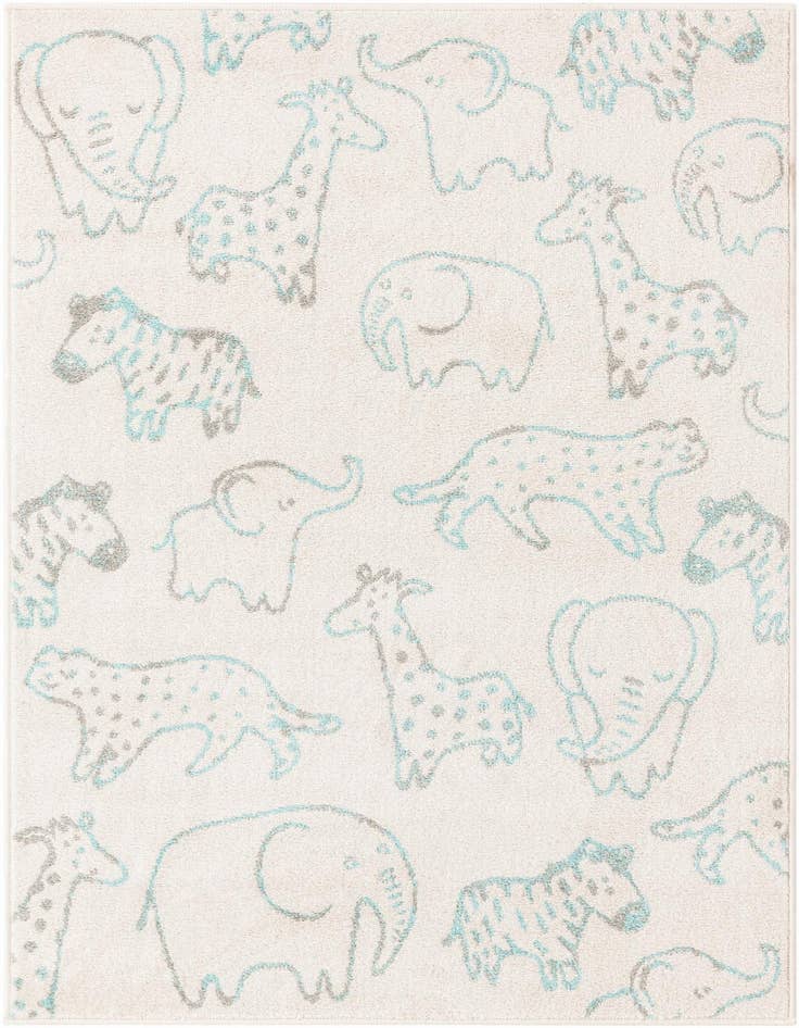 Detail image of 4' x 6' Animals Whimsy Kids Rug