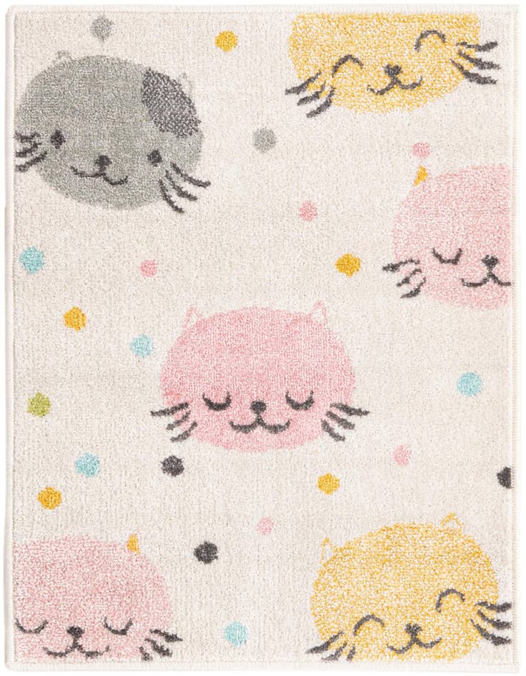 Detail image of 2' 2 x 3' Cats Whimsy Kids Rug