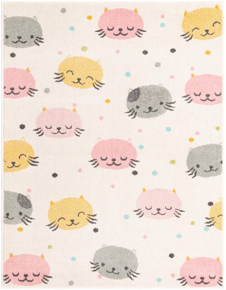Detail image of 4' x 6' Cats Whimsy Kids Rug