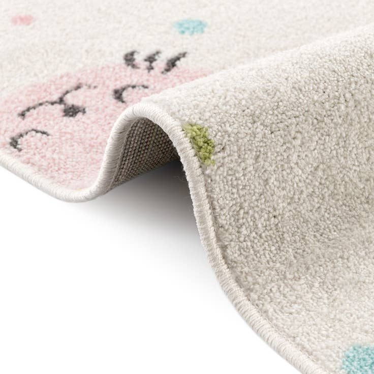 Detail image of 5' 3 x 8' Cats Whimsy Kids Rug