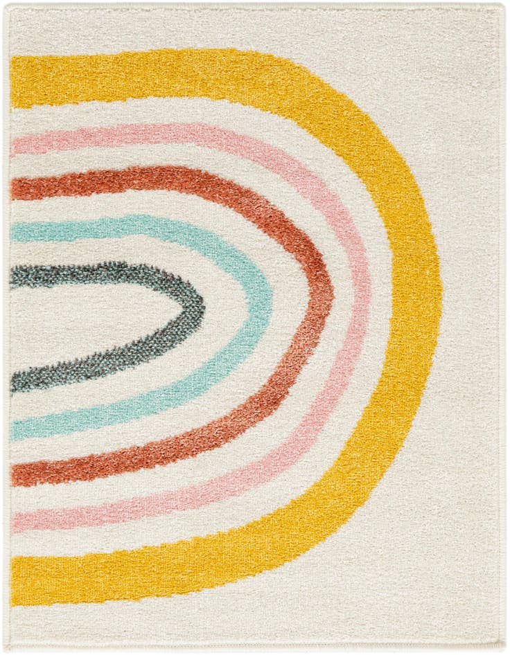 Detail image of 2' 2 x 3' Rainbow Whimsy Kids Rug