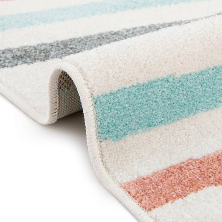 Detail image of 3' 3 x 5' 3 Rainbow Whimsy Kids Rug