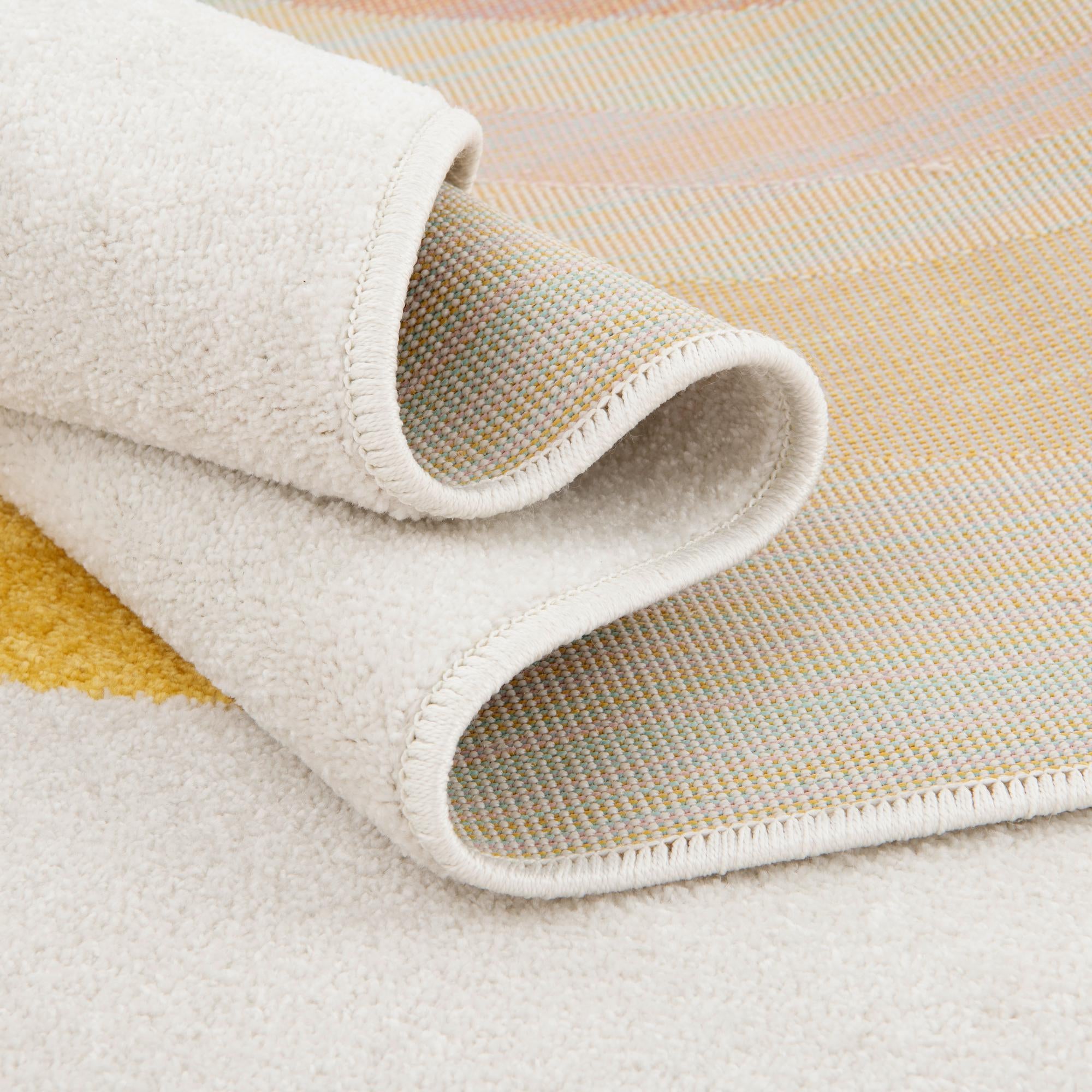 3' 3 x 5' 3 Rainbow Whimsy Kids Rug