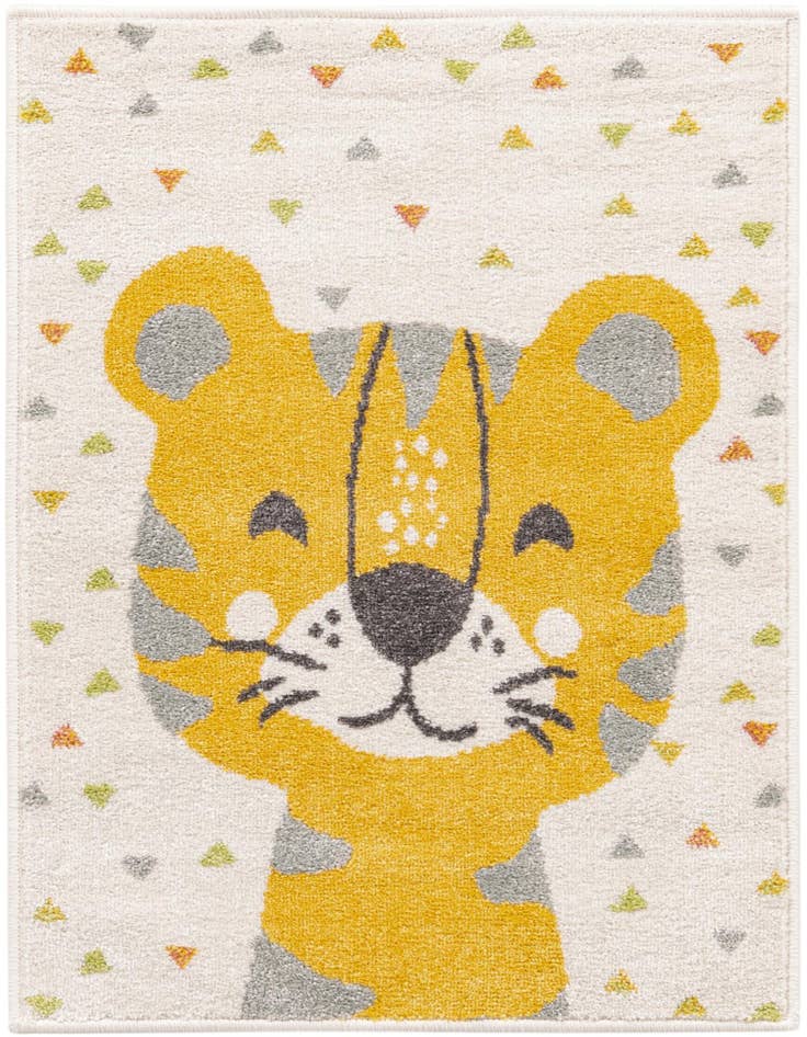 Detail image of 2' 2 x 3' Tiger Whimsy Kids Rug