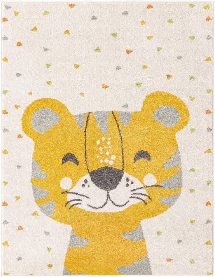 Detail image of 4' x 6' Tiger Whimsy Kids Rug