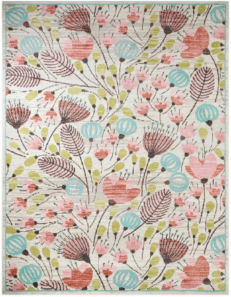 Detail image of 9' x 12' Flowers Whimsy Kids Rug