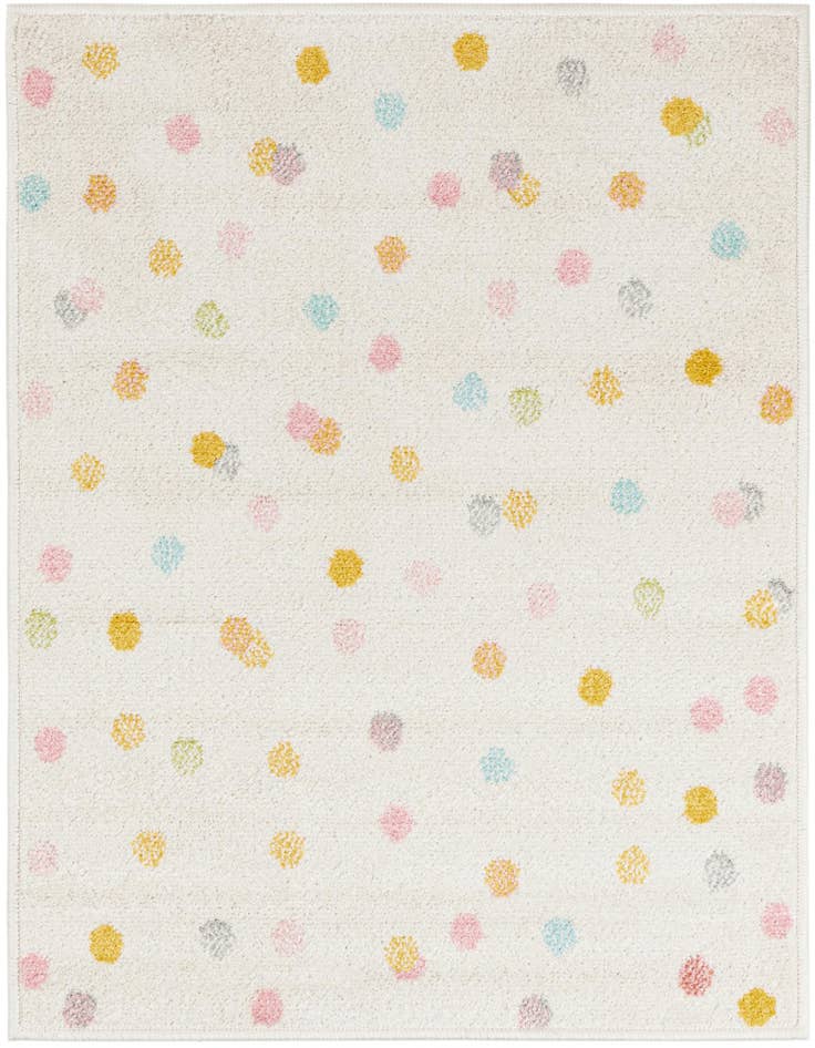 Detail image of 2' 2 x 2' 11 Polka Dot Whimsy Kids Rug