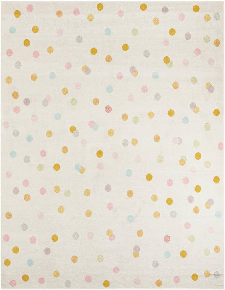 Detail image of 7' 10 x 10' Polka Dot Whimsy Kids Rug