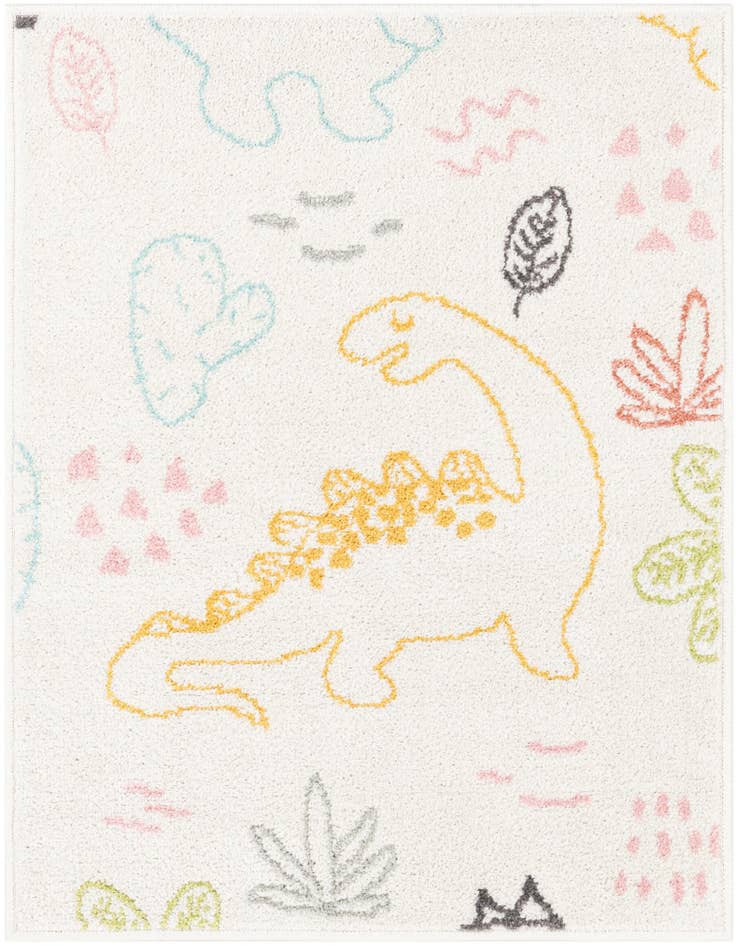 Detail image of 2' 2 x 2' 11 Dinosaur Whimsy Kids Rug