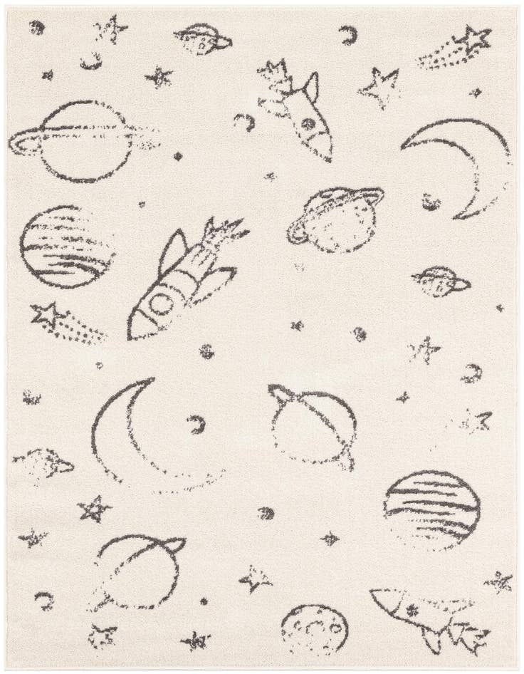 Detail image of 3' 11 x 5' 11 Planets Whimsy Kids Rug