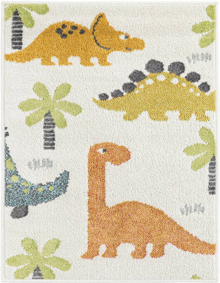Detail image of 2' 2 x 3' 1 Dinosaur Whimsy Kids Rug