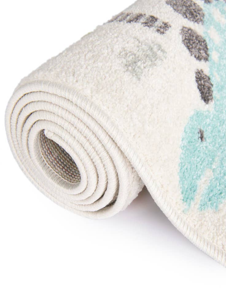 Detail image of 4' 1 x 6' 1 Dinosaur Whimsy Kids Rug