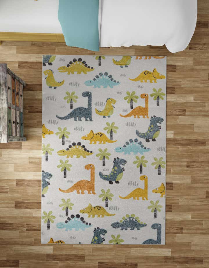 4' 1 x 6' 1 Dinosaur Whimsy Kids Rug