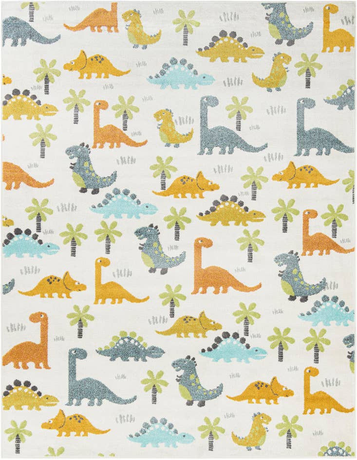 Detail image of 7' 10 x 10' Dinosaur Whimsy Kids Rug