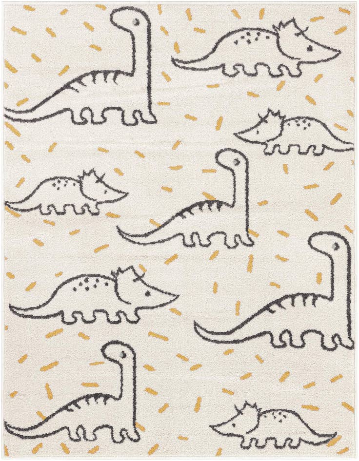Detail image of 4' 1 x 6' 1 Dinosaur Whimsy Kids Rug