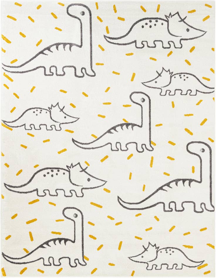 Detail image of 7' 10 x 10' Dinosaur Whimsy Kids Rug
