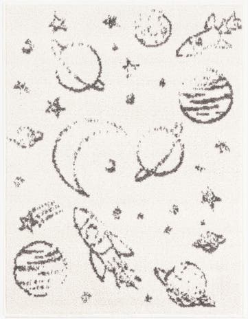 Ivory Planets Whimsy Kids Rug