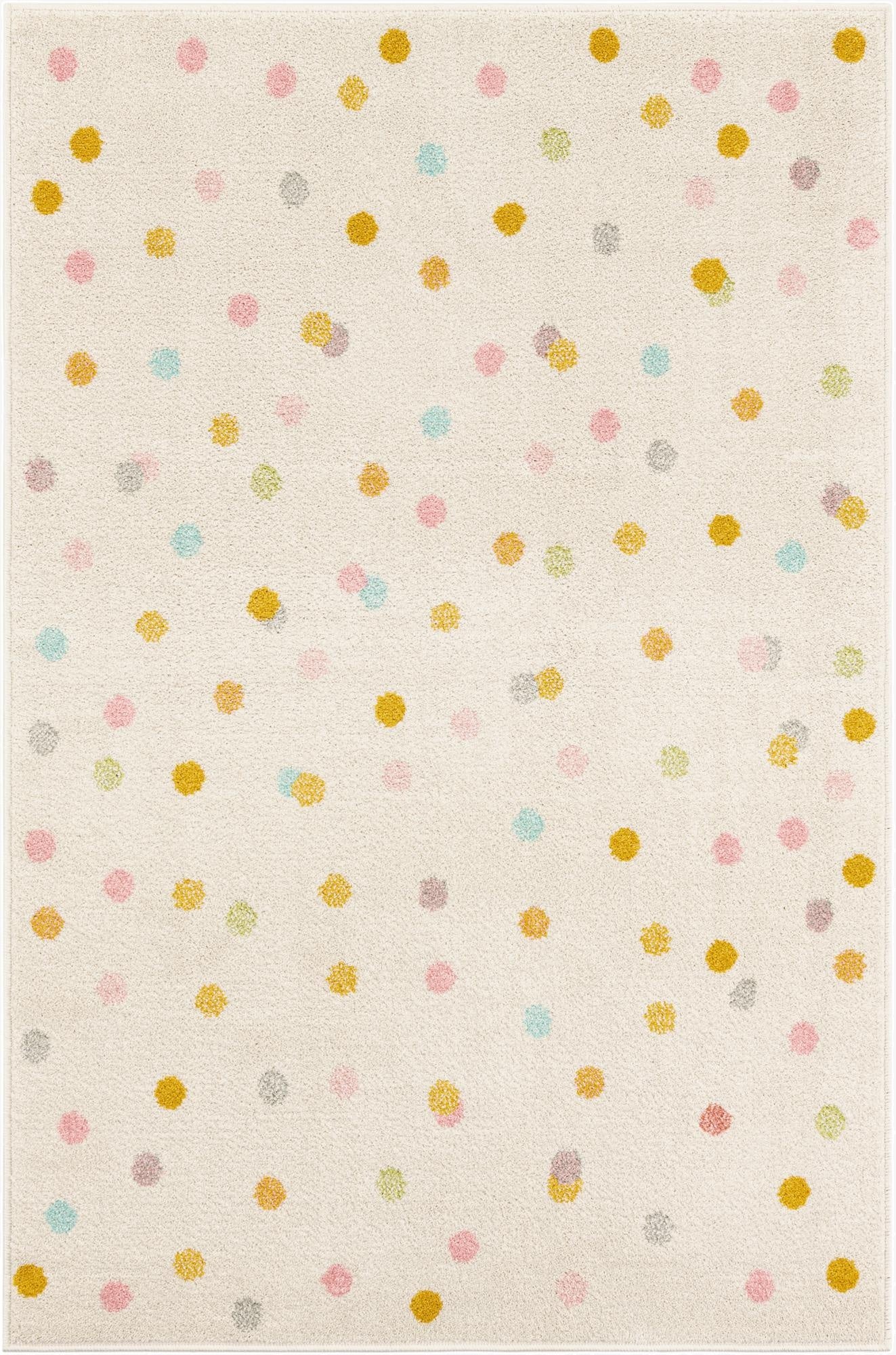 3' 11 x 5' 11 Polka Dot Whimsy Kids Rug