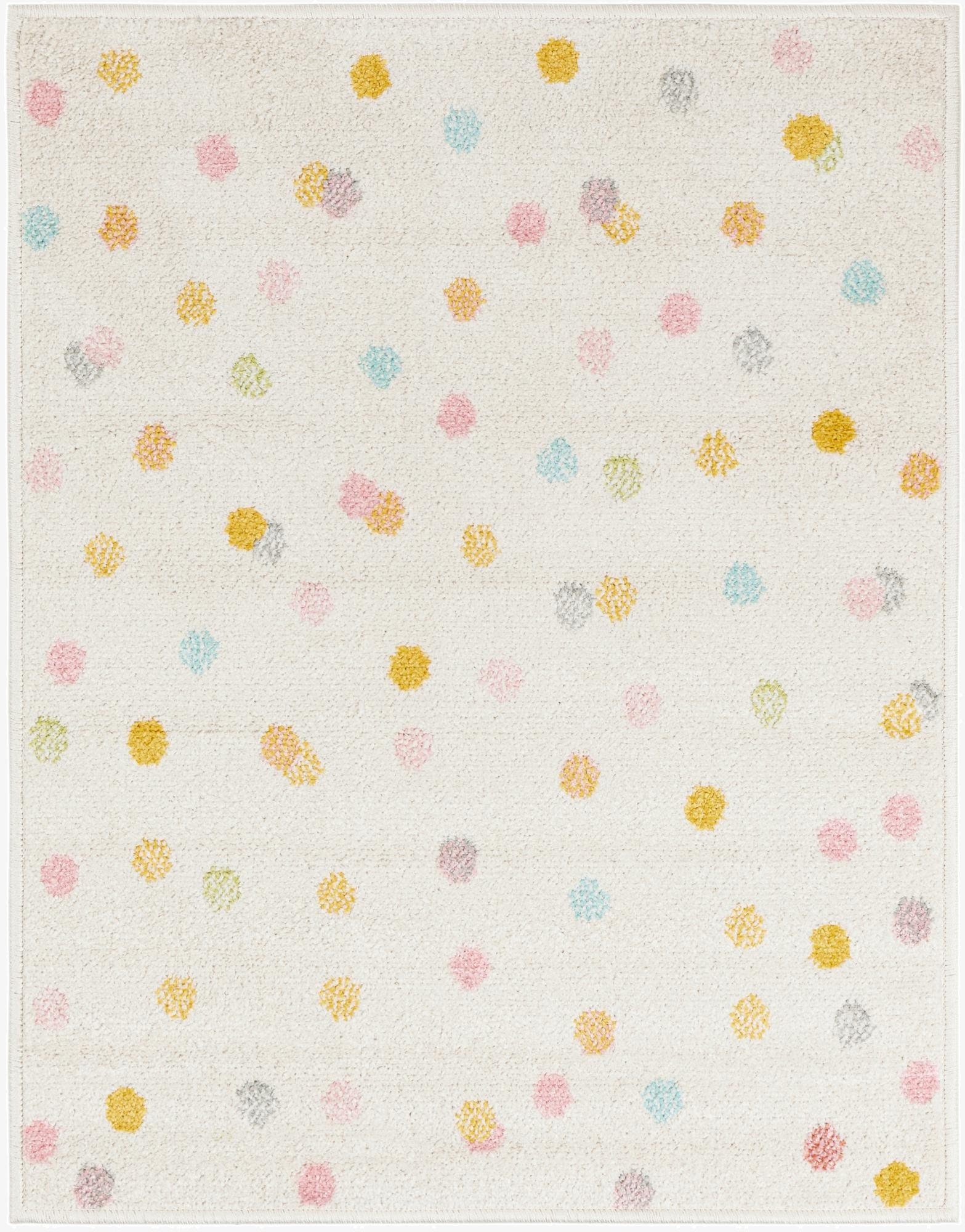 2' 2 x 2' 11 Polka Dot Whimsy Kids Rug