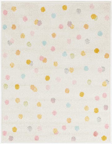 2' 2 x 2' 11 Polka Dot Whimsy Kids Rug