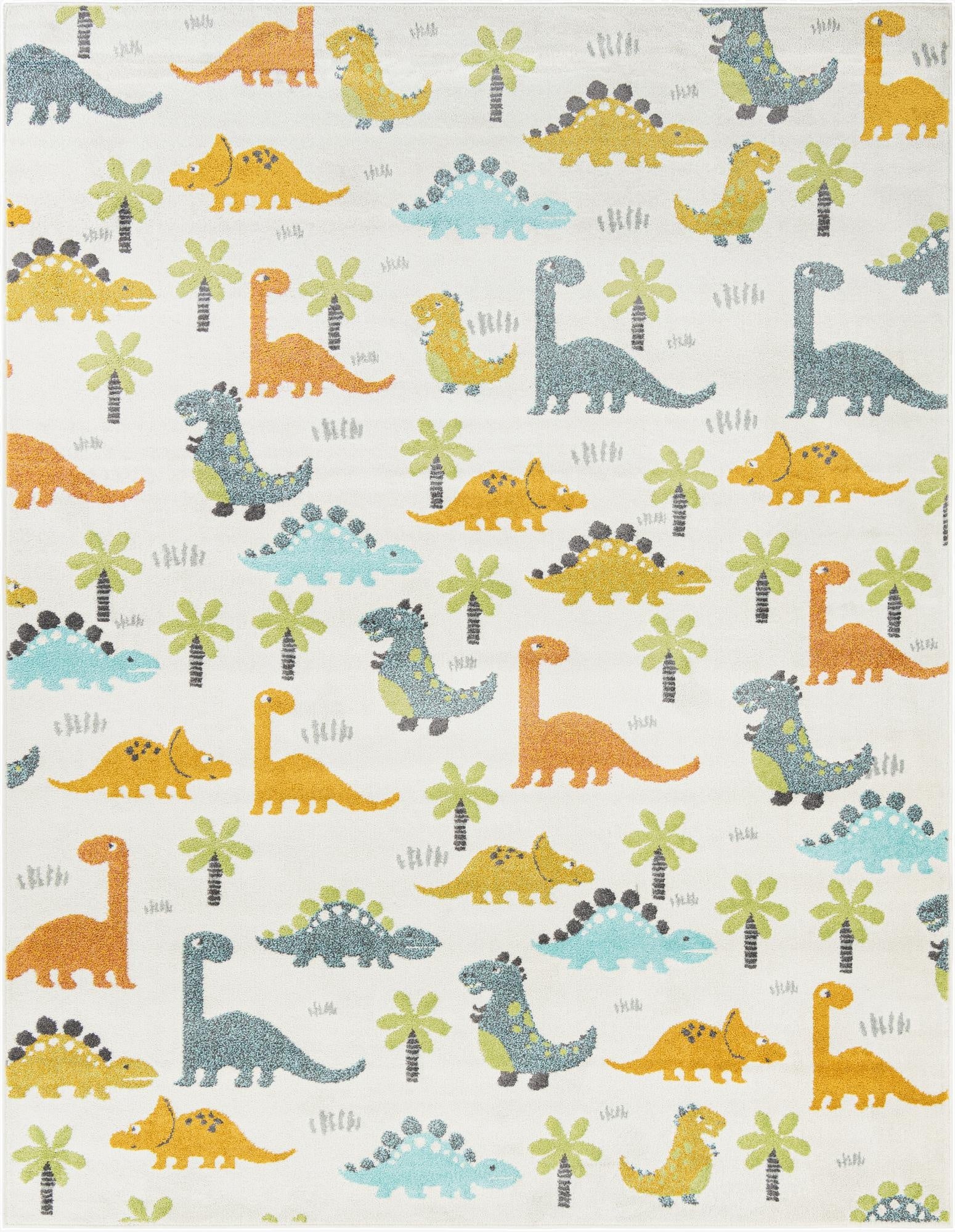 7' 10 x 10' Dinosaur Whimsy Kids Rug