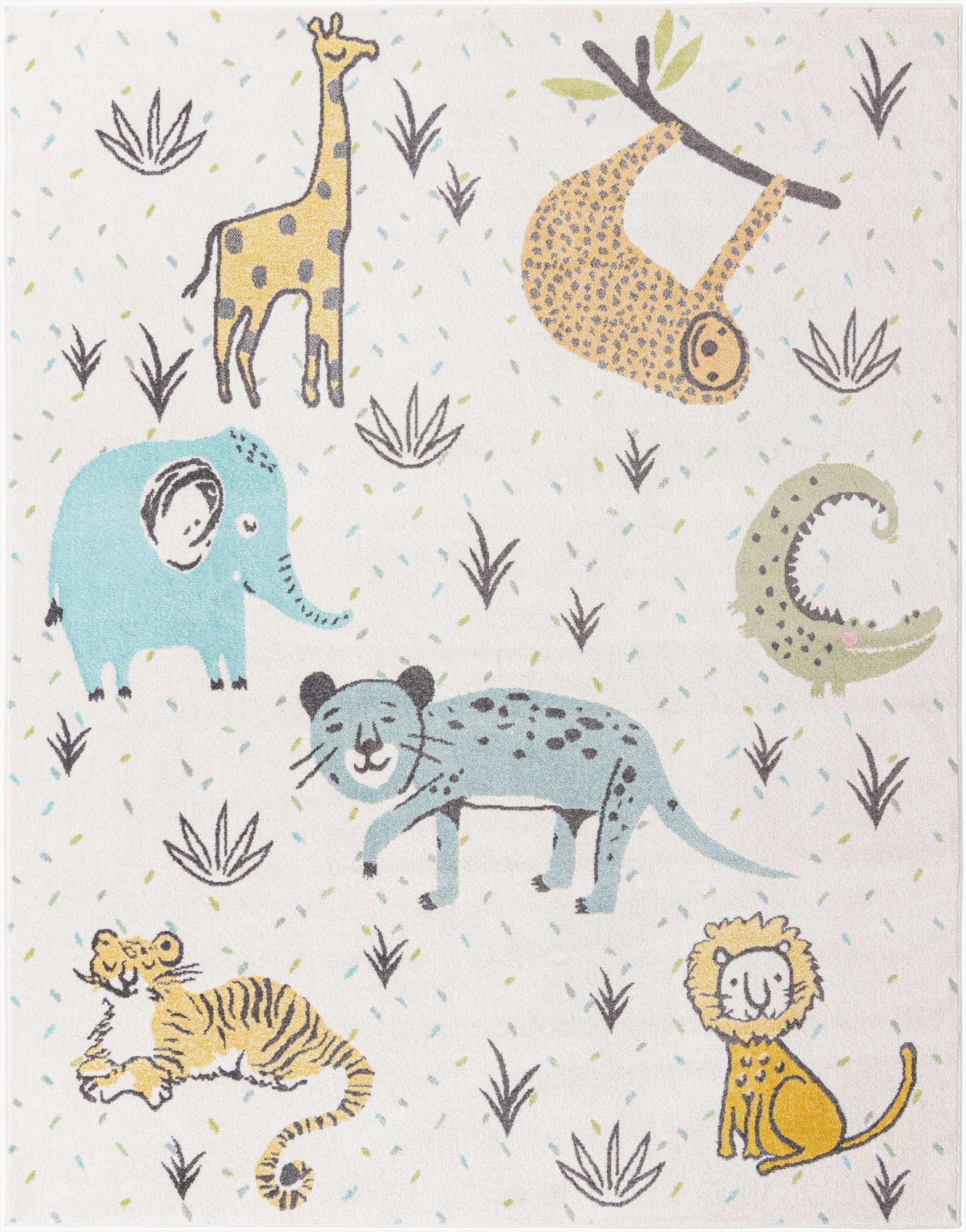 7' 10 x 10' Animals Whimsy Kids Rug
