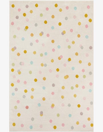 Ivory Polka Dot Whimsy Kids Rug