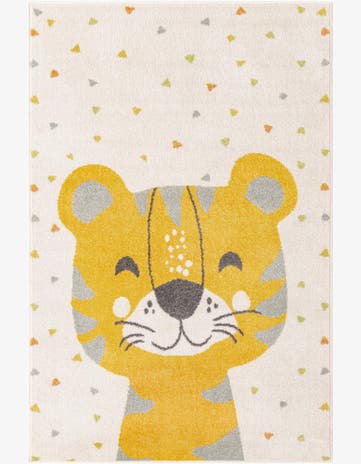 Ivory Tiger Whimsy Kids Rug