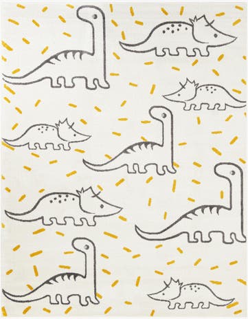 Ivory Dinosaur Whimsy Kids Rug