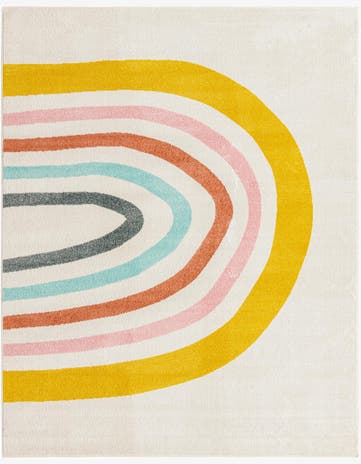 7' 10 x 10' Rainbow Whimsy Kids Rug