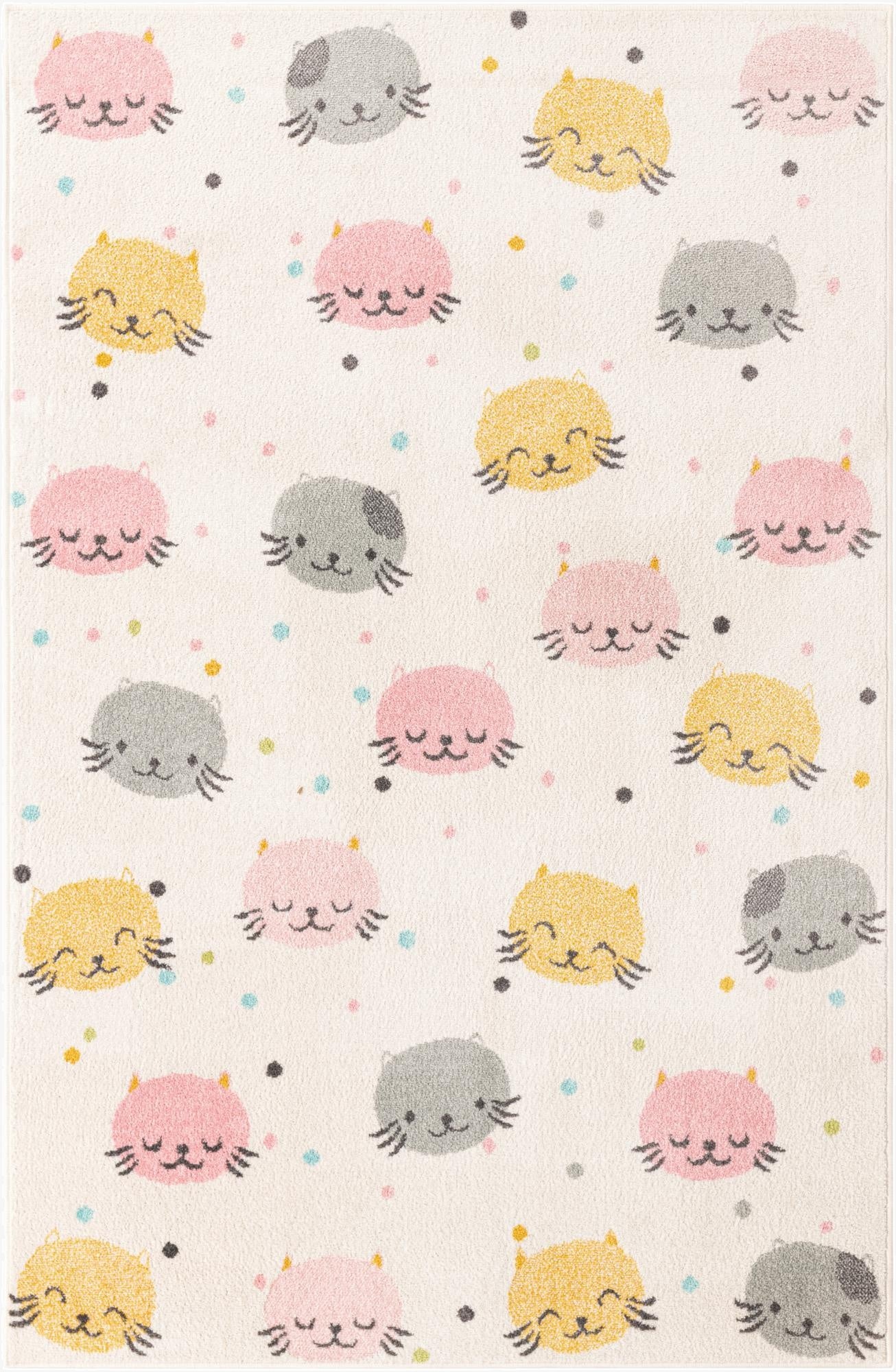 5' 3 x 8' Cats Whimsy Kids Rug