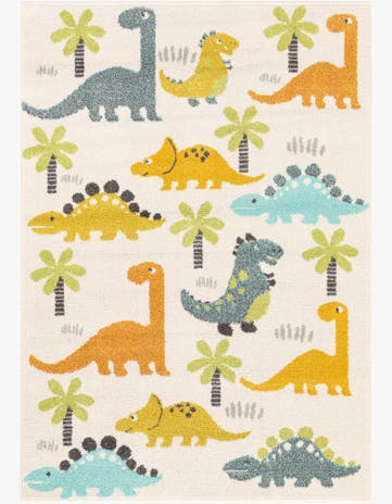 4' 1 x 6' 1 Dinosaur Whimsy Kids Rug