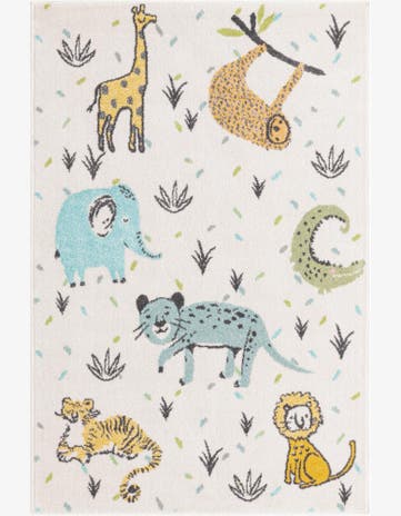 4' x 6' Animals Whimsy Kids Rug