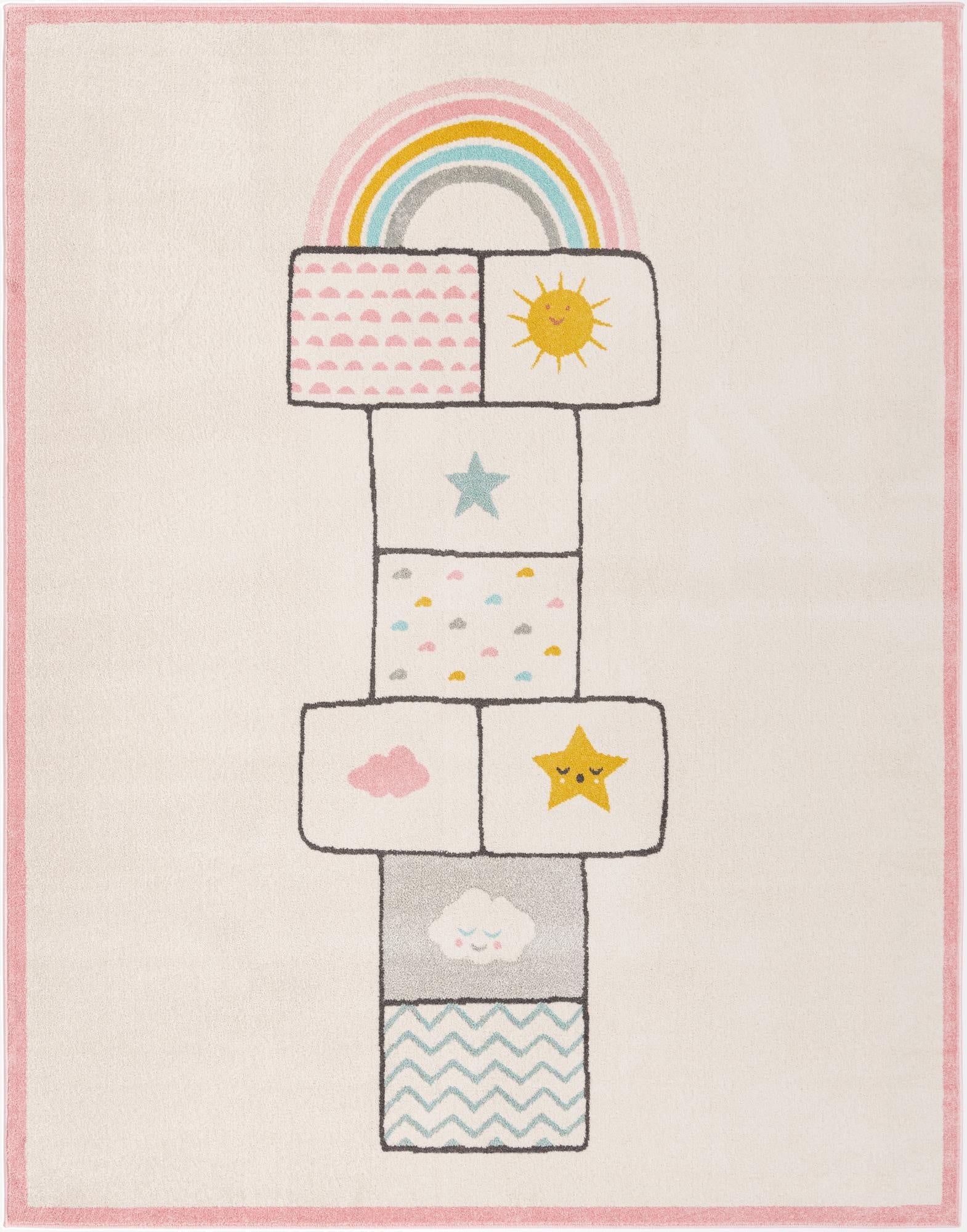 7' 10 x 10' Hopscotch Whimsy Kids Rug