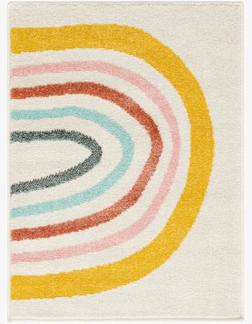 Ivory Rainbow Whimsy Kids Rug