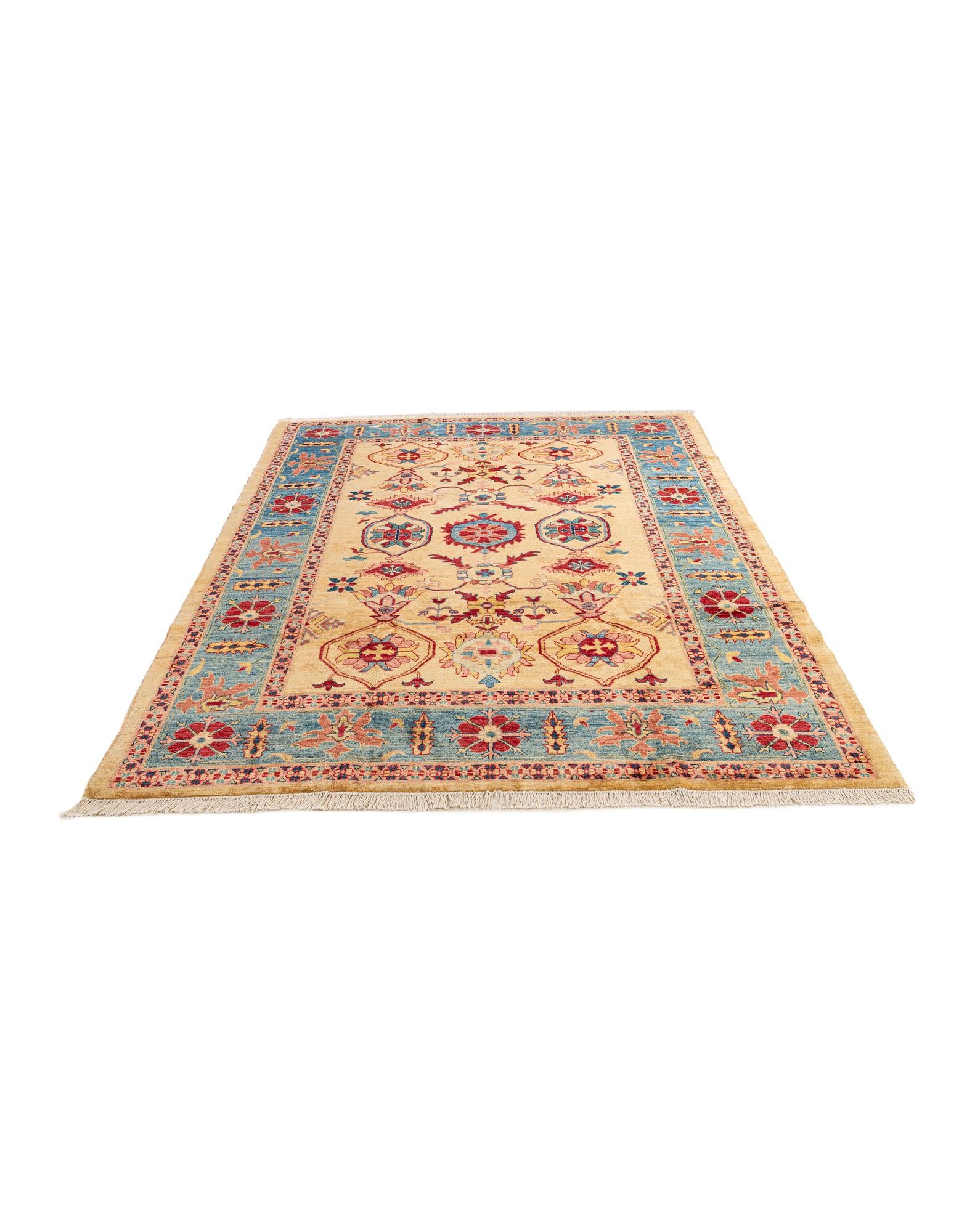 6' 8 x 9' 6 Hand Knotted Ziegler Wool Rug