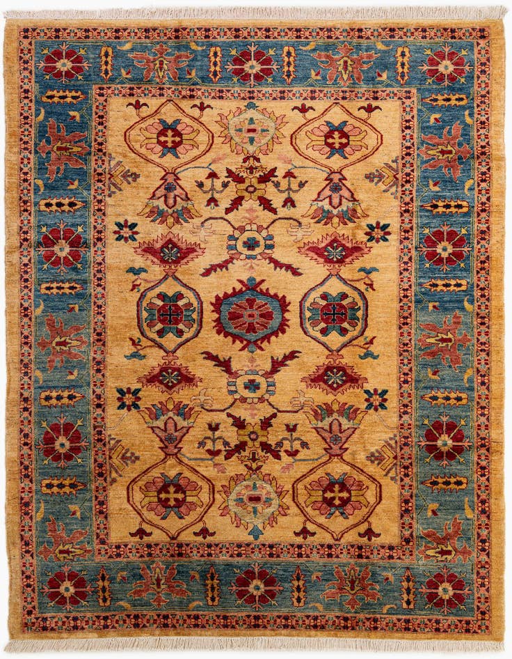 Detail image of 6' 8 x 9' 6 Hand Knotted Ziegler Wool Rug