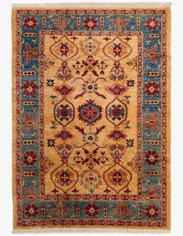 6' 8 x 9' 6 Hand Knotted Ziegler Wool Rug