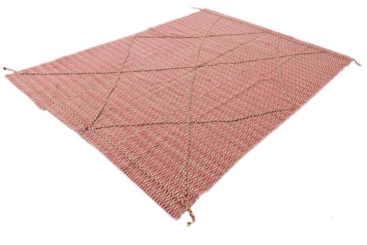 6' 1 x 8' 6 Hand Knotted Moroccan Wool Rug